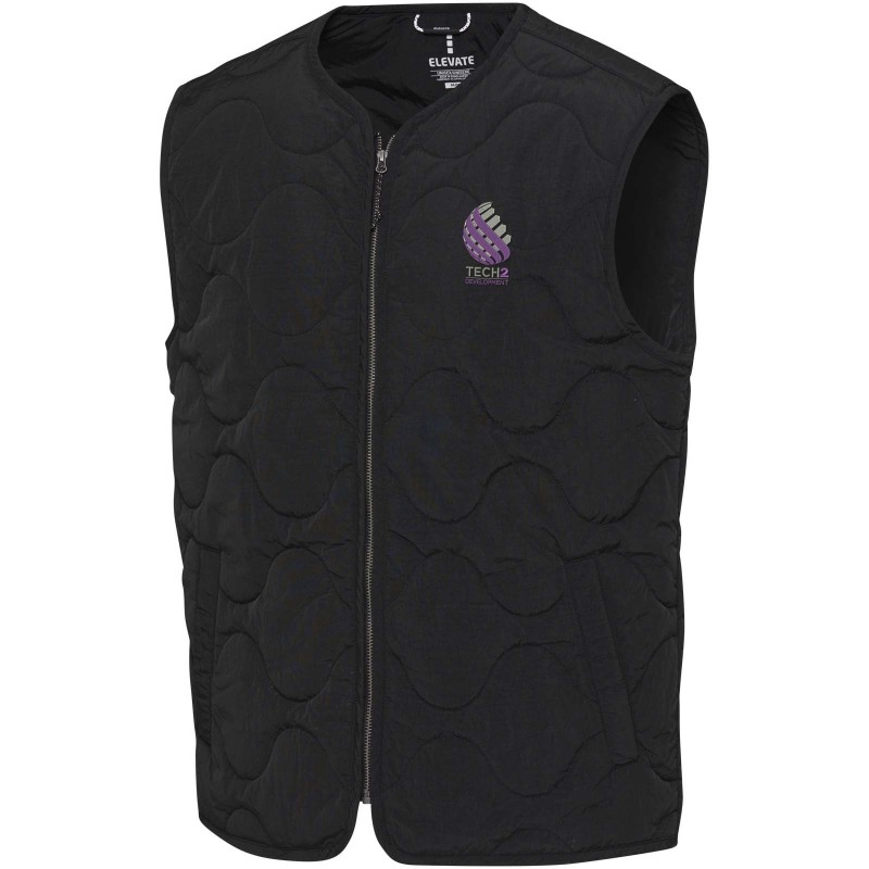 Gilet matelassé Quartz unisexe recyclé certifié GRSCouleur:Noir