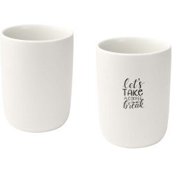 Tasses en céramique Male de 350 ml - set de 2Couleur:Blanc