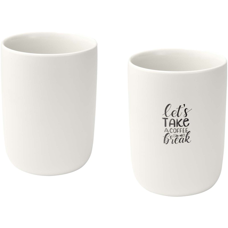 Tasses en céramique Male de 350 ml - set de 2Couleur:Blanc