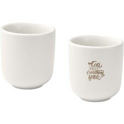 Tasses à expresso Male en céramique de 90 ml - set de 2Couleur:Blanc
