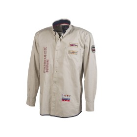 Chemise avec broderies et écussons Pen DuickCouleur:BEIGE