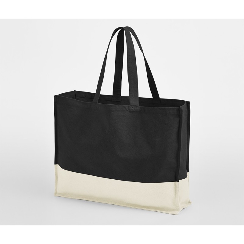 Sac shopping bicoloreCouleur:Black/Natural