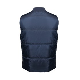 Bodywarmer unisexe avec bord côte au colCouleur:NAVY