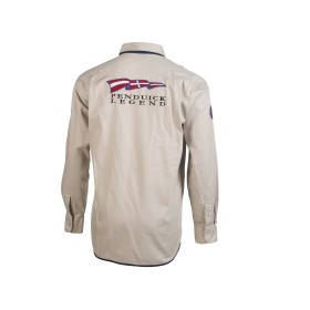 Chemise avec broderies et écussons Pen DuickCouleur:BEIGE