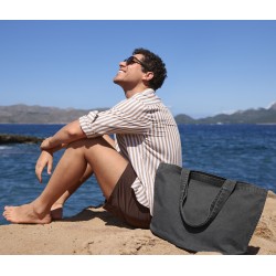 Sac shopping ovale en coton recyclé délavéCouleur:VINTAGE DUSKY PINK