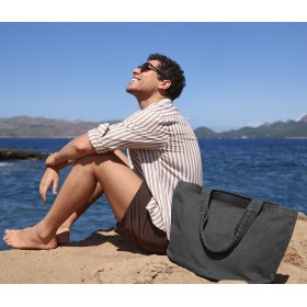 Sac shopping ovale en coton recyclé délavéCouleur:VINTAGE DUSKY PINK