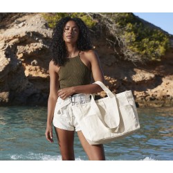 Sac shopping poche cargoCouleur:BLACK