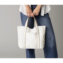 Sac shopping fermeture magnétiqueCouleur:SOFT WHITE/BOTTLE GREEN