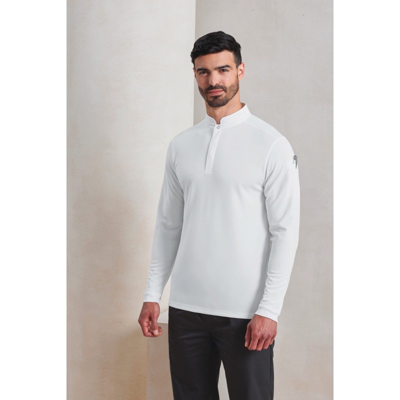 Polo de cuisinier Coolchecker Essential à manches longues