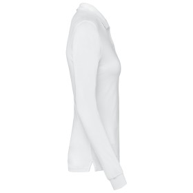 Polo piqué manches longues Bio180 femmeCouleur:White
