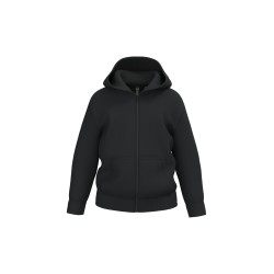 Sweat-shirt recyclé zippé à capuche enfantCouleur:Black