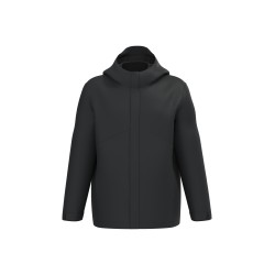 Parka 3-en-1 imperméable à capuche bicolore unisexeCouleur:Black