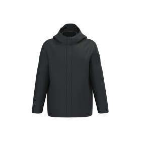 Parka 3-en-1 imperméable à capuche bicolore unisexeCouleur:Black