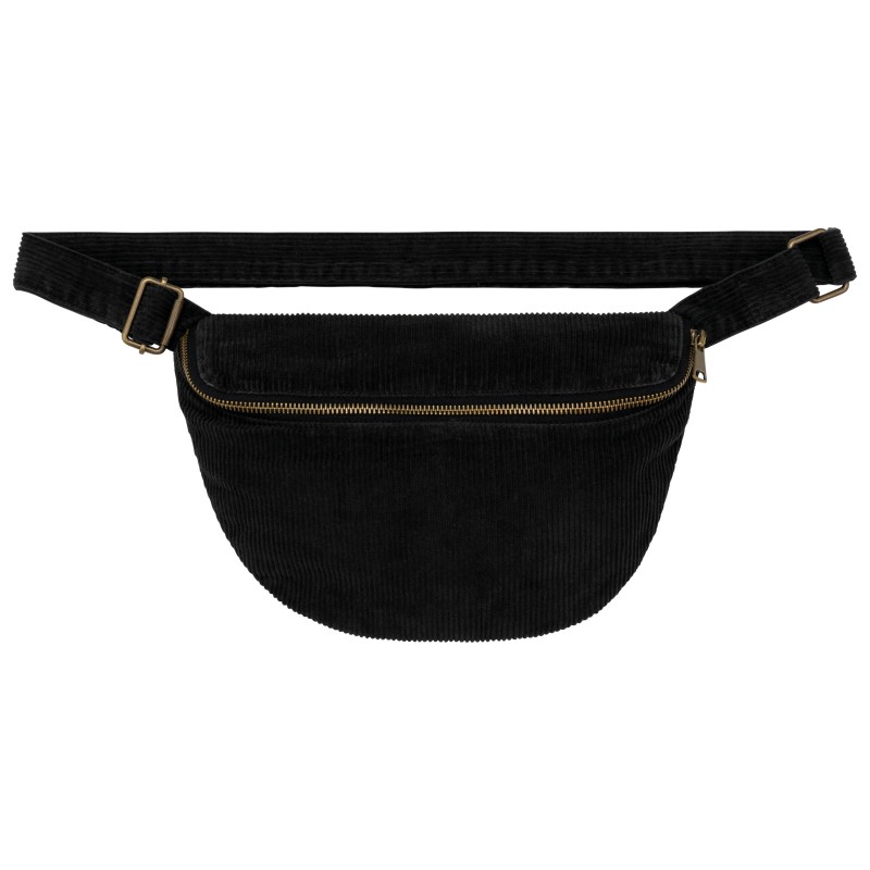 Banane écoresponsable délavée en velours côteléCouleur:Washed black