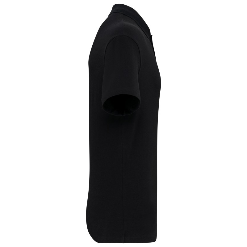 Polo écoresponsable maille piquée à épaules tombantes hommeCouleur:Black