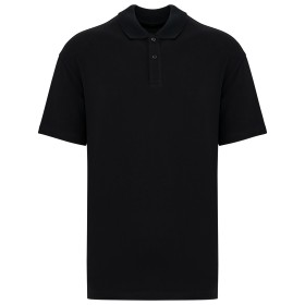 Polo écoresponsable maille piquée à épaules tombantes hommeCouleur:Black