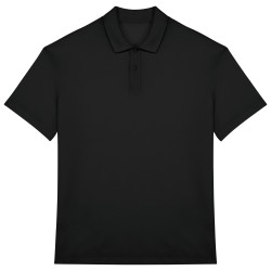 Polo écoresponsable maille piquée à épaules tombantes hommeCouleur:Black