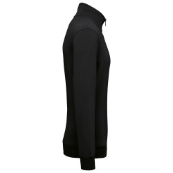 Sweat-shirt écoresponsable à col montant zippé hommeCouleur:Black