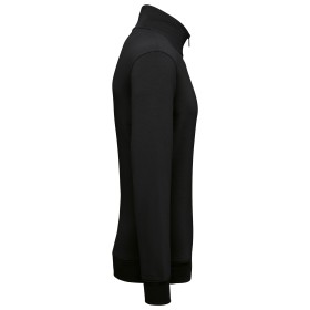 Sweat-shirt écoresponsable à col montant zippé hommeCouleur:Black