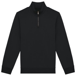 Sweat-shirt écoresponsable à col montant zippé hommeCouleur:Black