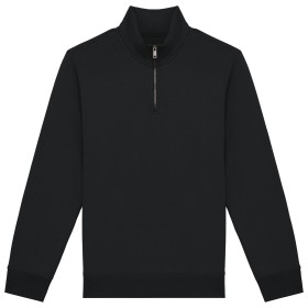 Sweat-shirt écoresponsable à col montant zippé hommeCouleur:Black