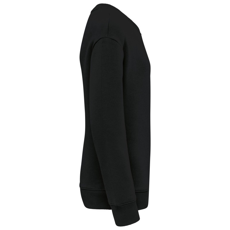 Sweat-shirt écoresponsable à col rond oversize enfantCouleur:Black