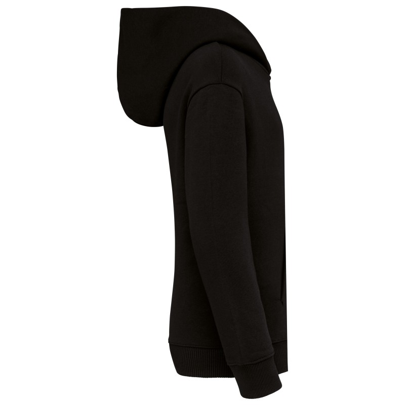 Sweat-shirt écoresponsable à capuche oversize enfantCouleur:Black