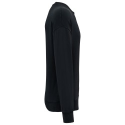 Sweat-shirt écoresponsable à col rond délavé oversize unisexeCouleur:Washed black