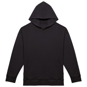 Sweat-shirt écoresponsable à capuche délavé oversize unisexeCouleur:Washed black