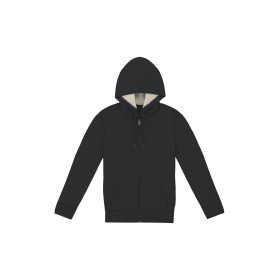 Sweat-shirt écoresponsable zippé doublé en sherpa unisexeCouleur:Black