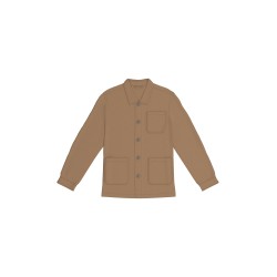 Veste worker écoresponsable délavée hommeCouleur:Washed Dark Camel