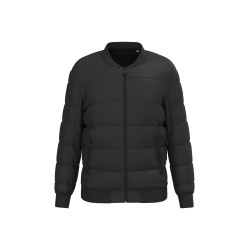 Veste matelassée écoresponsable à col teddy unisexeCouleur:Black