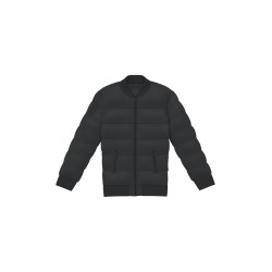 Veste matelassée écoresponsable à col teddy unisexeCouleur:Black