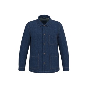 Veste en jean écoresponsable à épaules tombantes unisexeCouleur:Denim