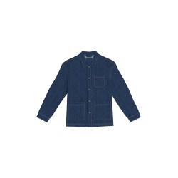 Veste en jean écoresponsable à épaules tombantes unisexeCouleur:Denim