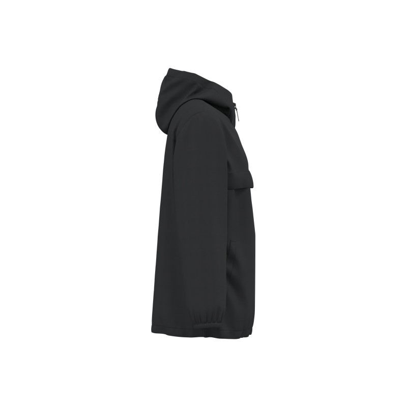 Veste coupe-vent imperméable écoresponsable quart zip unisexeCouleur:Black