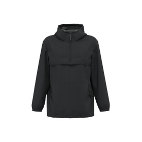 Veste coupe-vent imperméable écoresponsable quart zip unisexeCouleur:Black