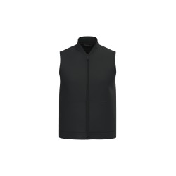 Bodywarmer rembourré en sergé écoresponsable à col teddy unisexeCouleur:Black