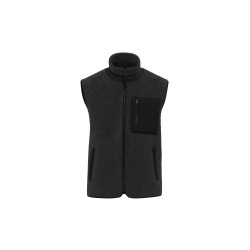 Bodywarmer écoresponsable en sherpa unisexeCouleur:Black