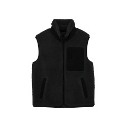 Bodywarmer écoresponsable en sherpa unisexeCouleur:Black