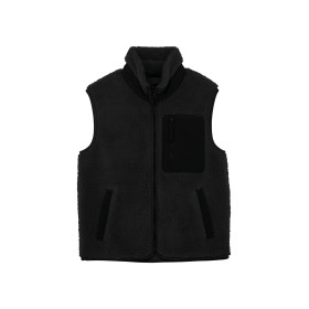Bodywarmer écoresponsable en sherpa unisexeCouleur:Black