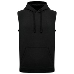 Sweat-shirt à capuche sans manches unisexeCouleur:Black