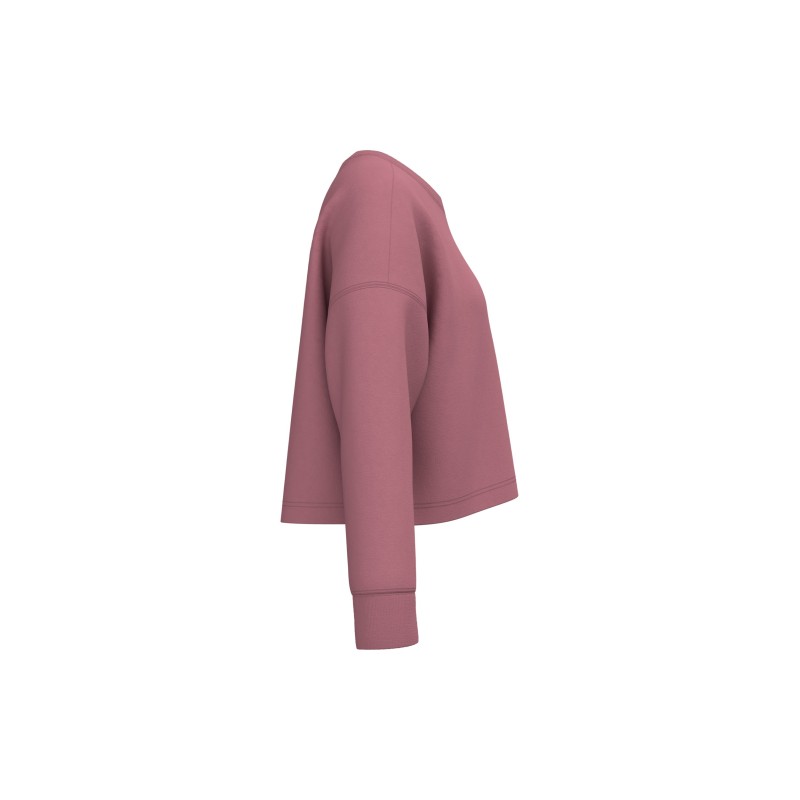 Sweat-shirt crop col rond femmeCouleur:Antique Rose