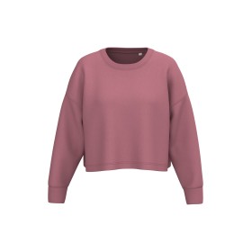 Sweat-shirt crop col rond femmeCouleur:Antique Rose