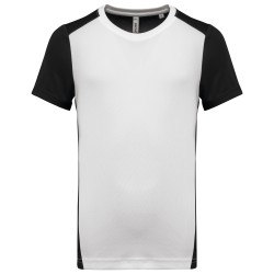 T-shirt de sport écoresponsable bicolore hommeCouleur:White / Black