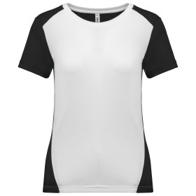 T-shirt de sport écoresponsable bicolore femmeCouleur:White / Black