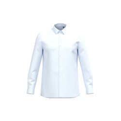 Chemise popeline en coton Supima® hommeCouleur:White