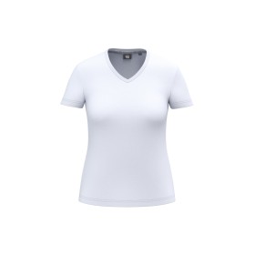 T-shirt écoresponsable col V antibactérien femmeCouleur:White