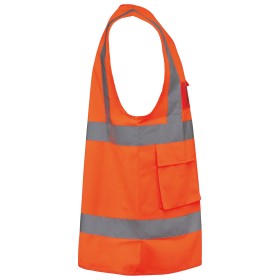 Gilet de sécurité haute visibilité recyclé avec zip unisexeCouleur:Hi Viz Orange