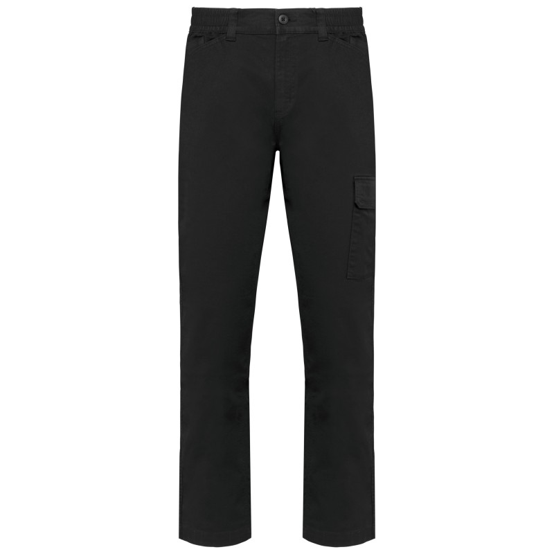 Pantalon stretch coton unisexeCouleur:Black